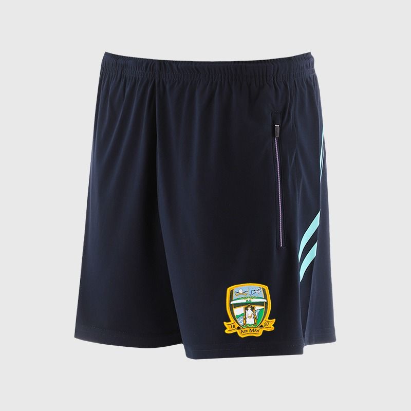 O’Neills Meath GAA Sedona Shorts Navy / Green with official crest