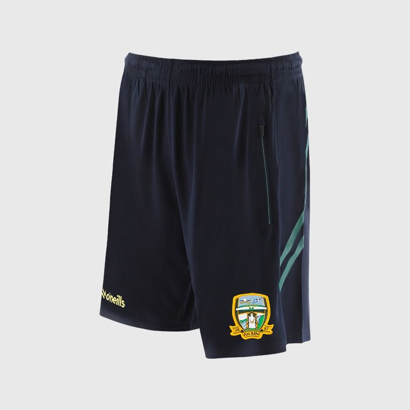 O’Neills Meath GAA Sedona Shorts Navy / Green with official crest