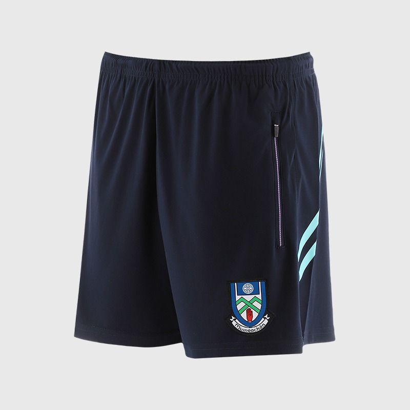 O’Neills Monaghan GAA Sedona Shorts Navy / Green with official crest