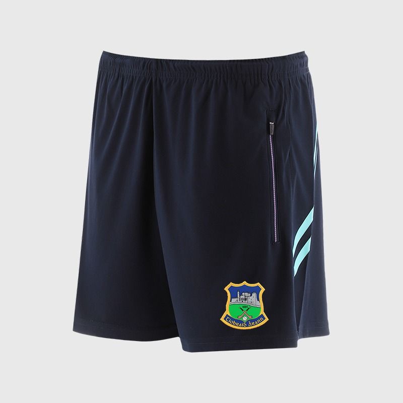 O’Neills Tipperary GAA Sedona Shorts Navy / Green with official crest