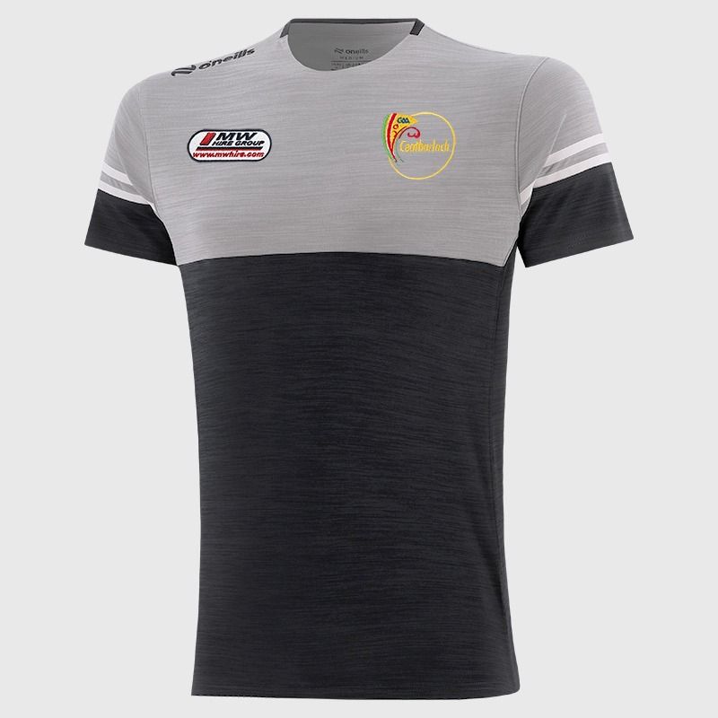 O’Neills Carlow GAA Sedona T-Shirt Black with official crest