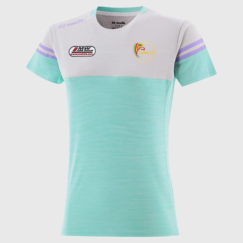 O’Neills Carlow GAA Kids' Sedona T-Shirt Green with official crest