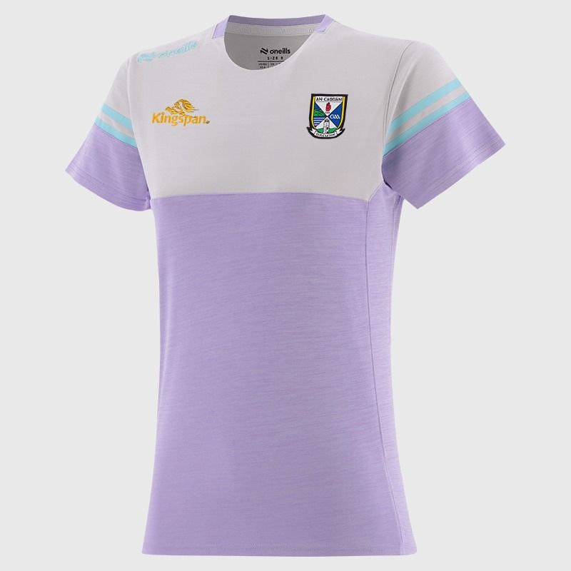 O’Neills Cavan GAA Kids' Sedona T-Shirt Purple with official crest