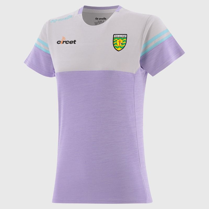 O’Neills Donegal GAA Sedona T-Shirt Purple with official crest