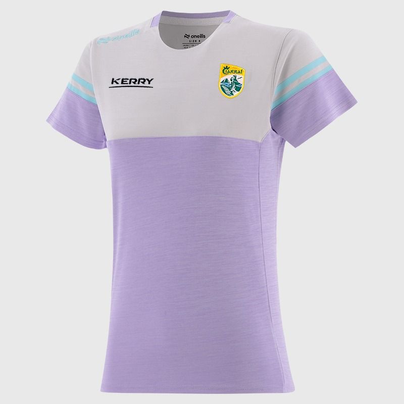 O’Neills Kerry GAA Kids' Sedona T-Shirt Purple with official crest