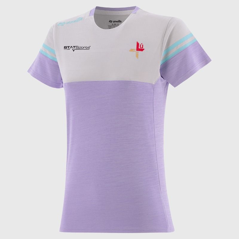 O’Neills Louth GAA Sedona T-Shirt Purple with official crest