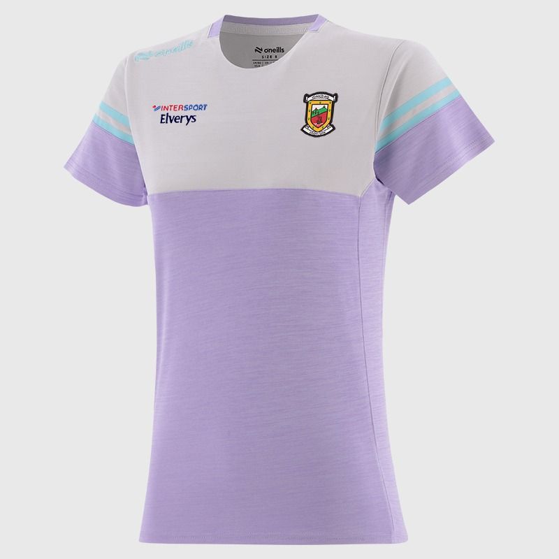 O’Neills Mayo GAA Kids' Sedona T-Shirt Purple with official crest