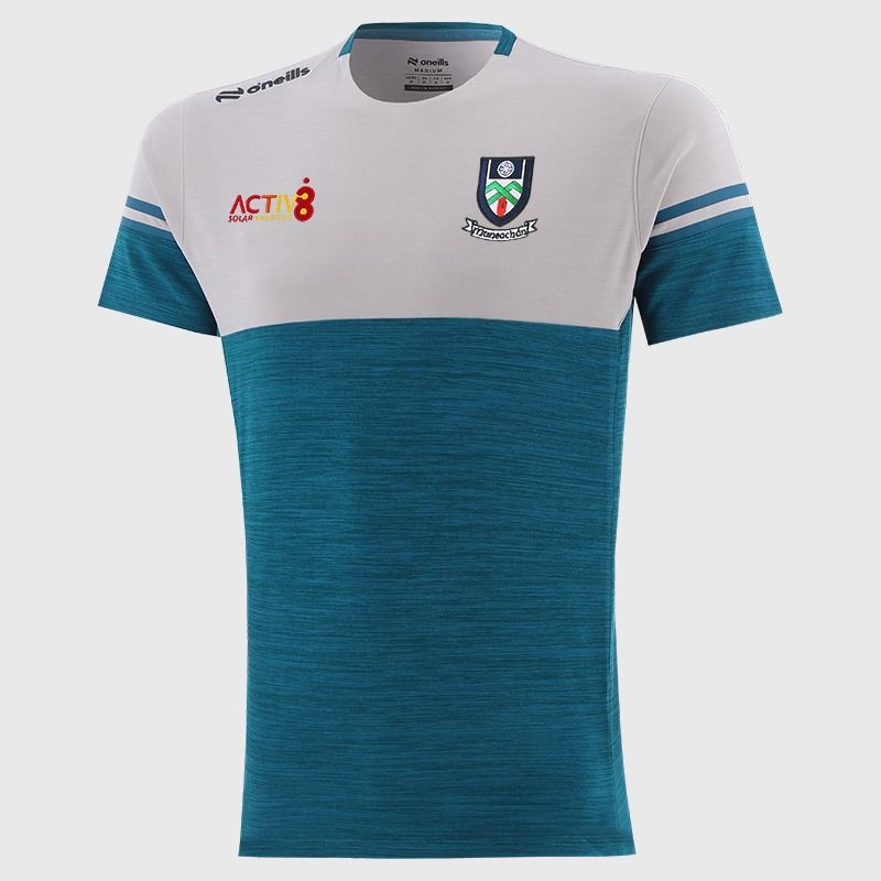 O’Neills Monaghan GAA Sedona T-Shirt Blue with official crest