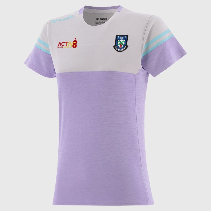 O’Neills Monaghan GAA Sedona T-Shirt Purple with official crest