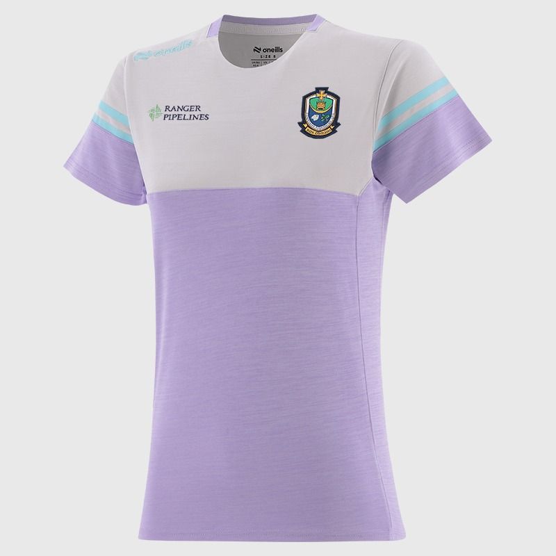 O’Neills Roscommon GAA Sedona T-Shirt Purple with official crest