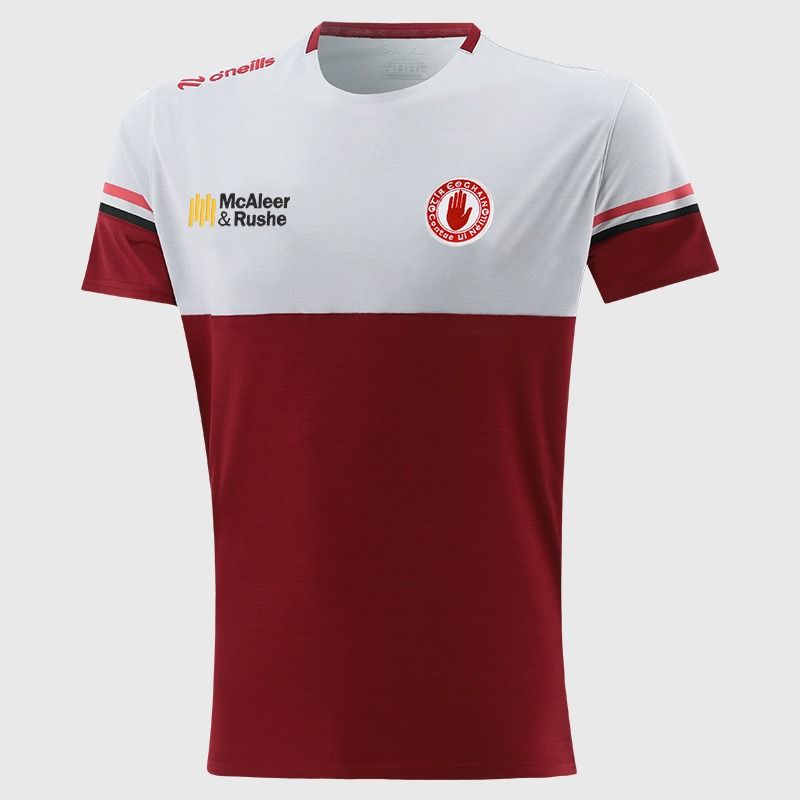O’Neills Tyrone GAA Kids' Sedona T-Shirt Red with official crest