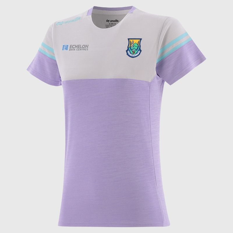 O’Neills Wicklow GAA Sedona T-Shirt Purple with official crest