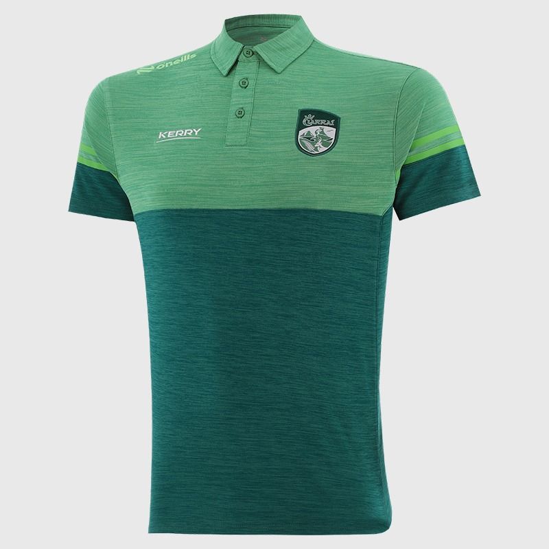 O’Neills Kerry GAA Sedona Polo Shirt Green with official crest.