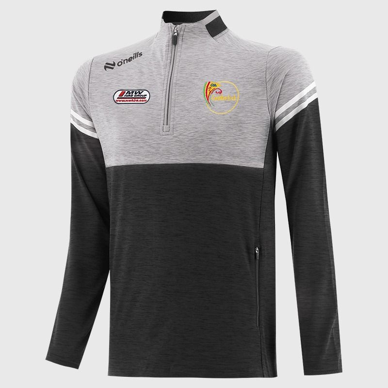 O’Neills Carlow GAA Sedona Kids' Half Zip Top Black / Silver From O'Neills