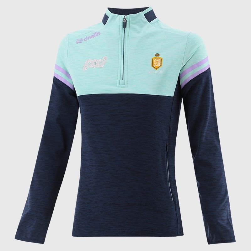 O’Neills Clare GAA Sedona Half Zip Top Navy / Green with official crest