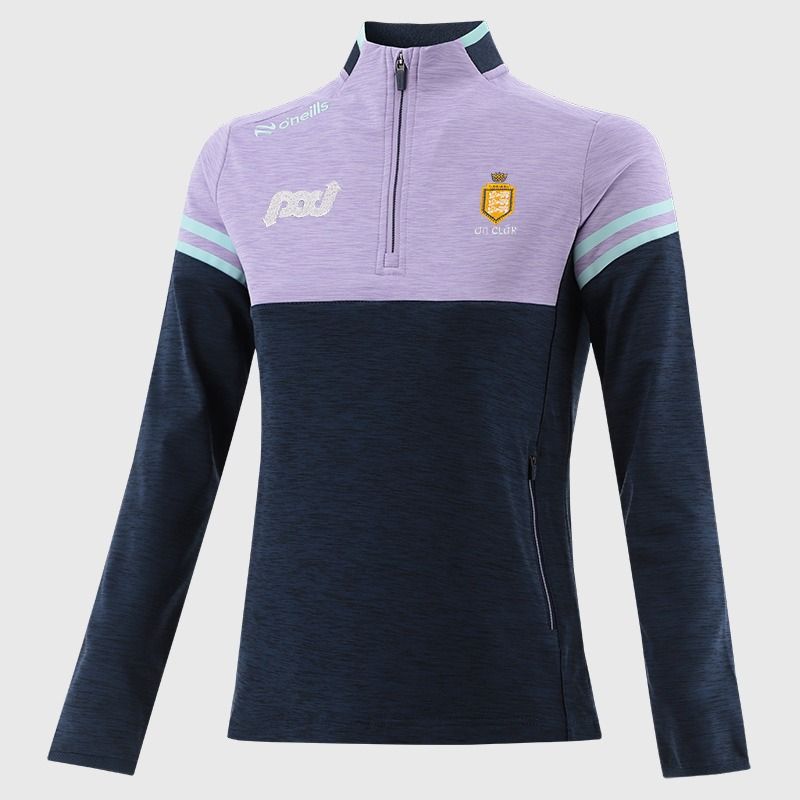 O'Neills Clare GAA Women's Sedona Brushed Half Zip Top Marine / Purple / Green