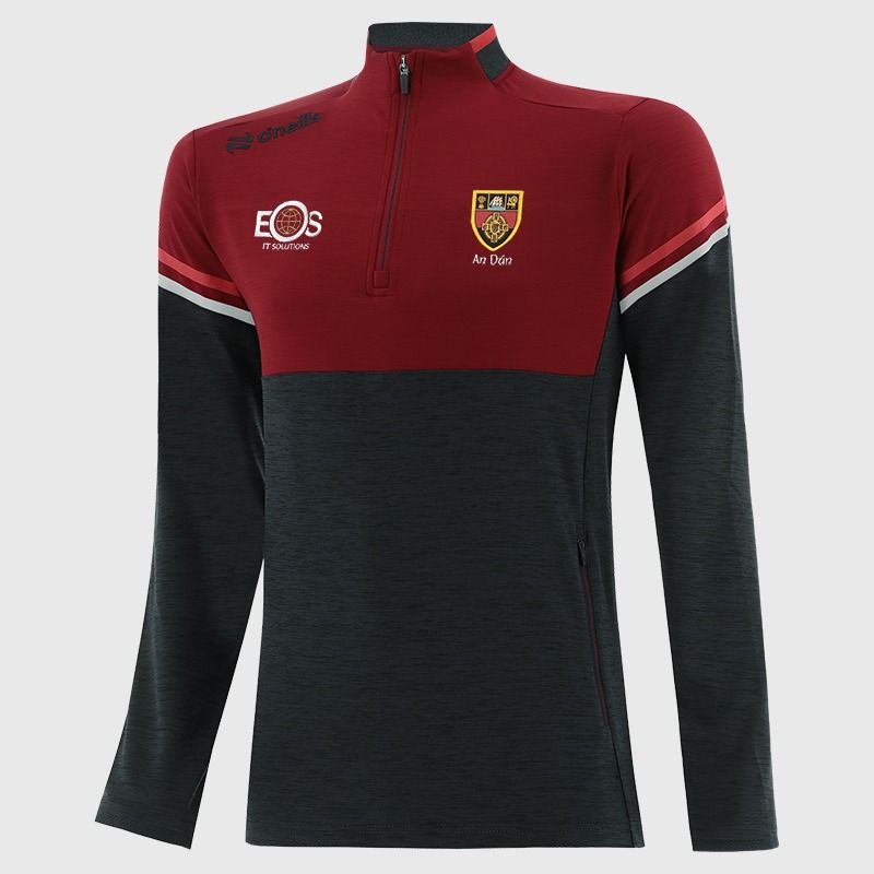 O’Neills Down GAA Sedona Half Zip Top Black with official crest