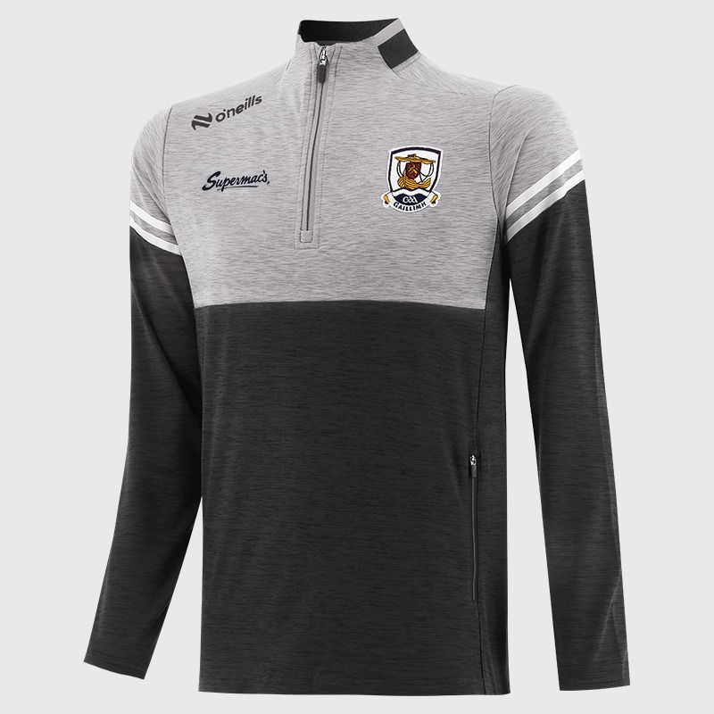 O’Neills Galway GAA Sedona Kids' Half Zip Top Black / Silver From O'Neills
