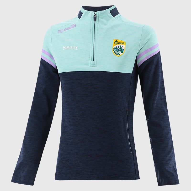 O’Neills Kerry GAA Sedona Half Zip Top Navy / Green with official crest