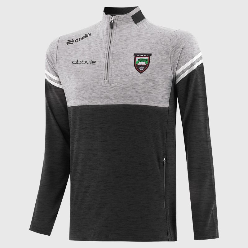 O’Neills Sligo GAA Sedona Kids' Half Zip Top Black / Silver From O'Neills