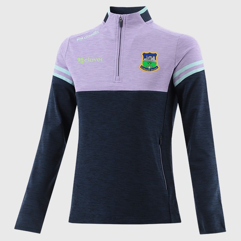 O’Neills Tipperary GAA Sedona Kids' Half Zip Top Navy / Purple From O'Neills