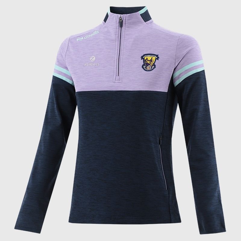 O’Neills Wexford GAA Sedona Kids' Half Zip Top Navy / Purple with official crest