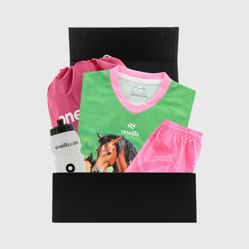 Kids’ Capall Beag Ploughing Gift Box with Ploughing Jersey and Tokyo Shorts by O’Neills.