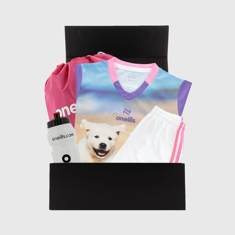 Kids’ Cheeky Pups Ploughing Gift Box with Ploughing Jersey and Mourne Shorts by O’Neills.