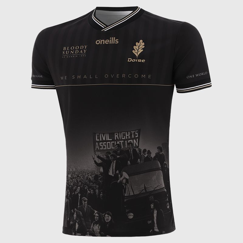 Black O’Neills Player Fit Derry Bloody Sunday Commemoration Jersey.