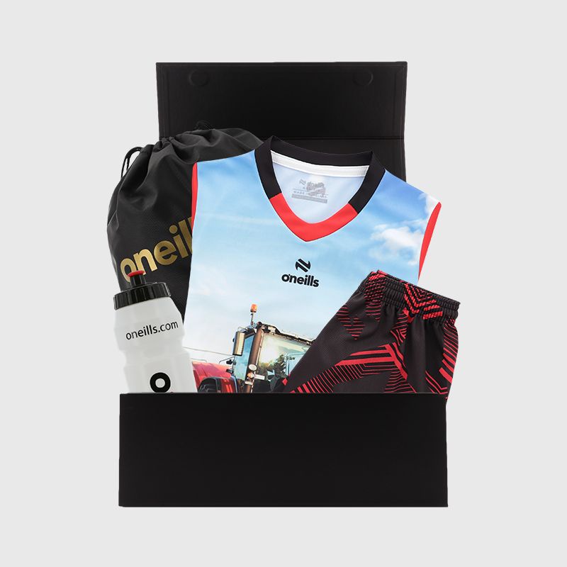 Kids’ Land Mass Ploughing Gift Box with Ploughing Jersey and Tokyo Shorts by O’Neills.