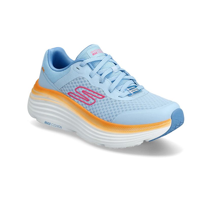Women's Skechers Max Cushioning Endeavor Trainers Black / Orange - From O'Neills