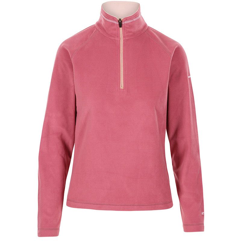 Women's Pink Trespass Skylar Half Zip Fleece, with Anti Pilling from O'Neills.