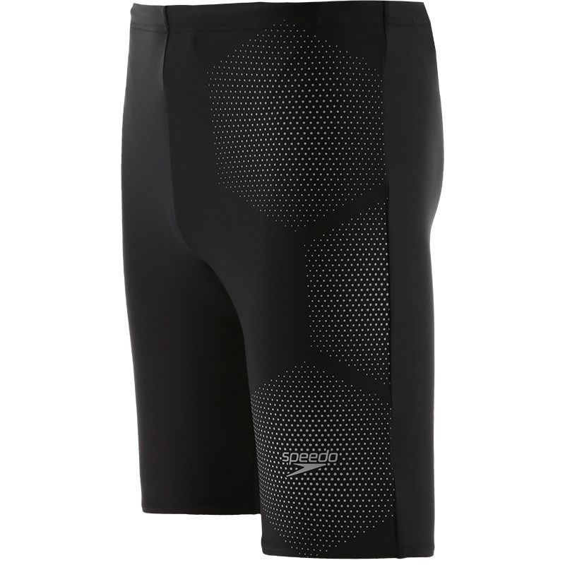 black and grey Speedo men's jammers with a drawstring waist from O'Neills