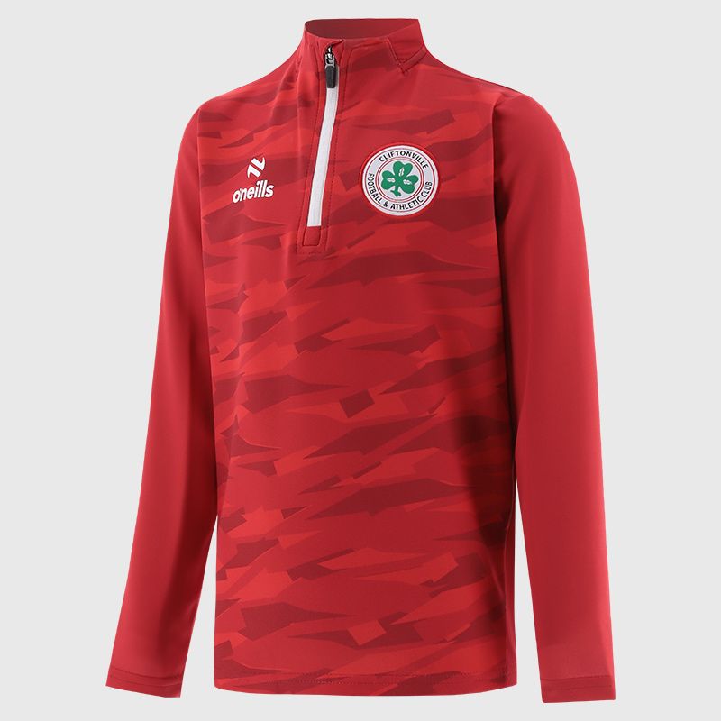 Cliftonville FC Kids' Sub X Brushed Half Zip Red from O’Neills
