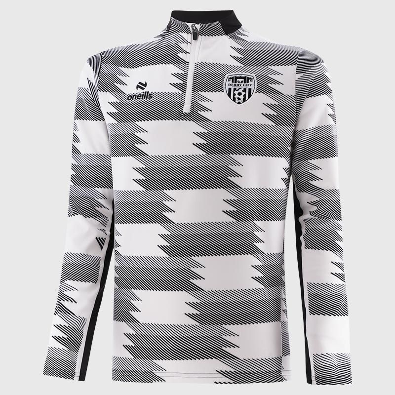 O'Neills Derry City FC Sub X brushed half-zip top in black.
