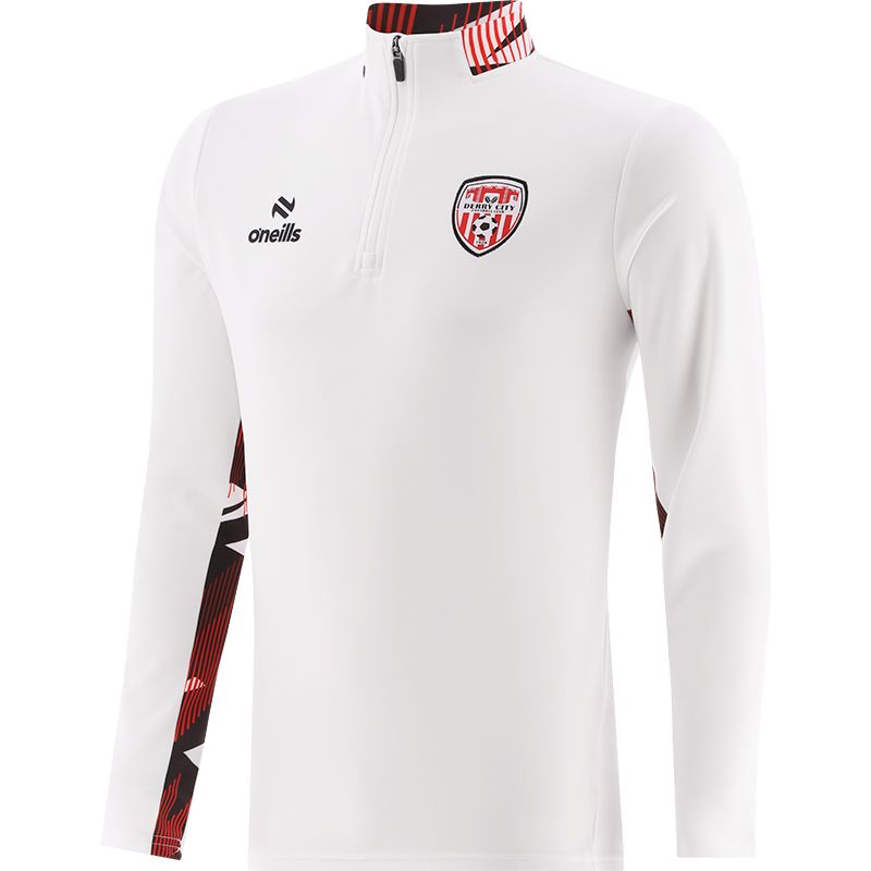 Kids' Derry City FC Sub X Half Zip Top with zip pockets by O’Neills.