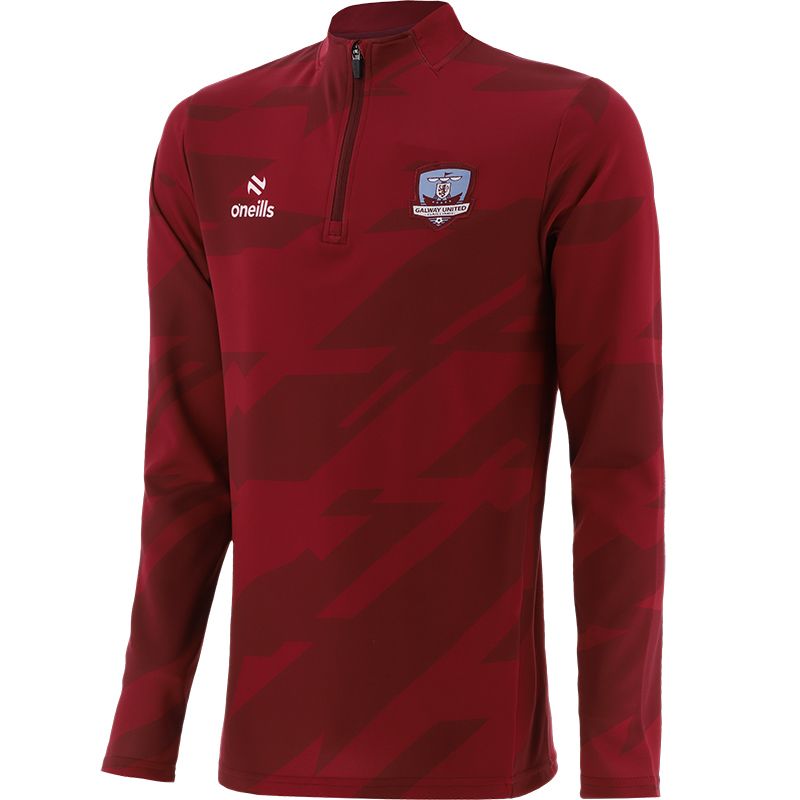 Men's Galway United FC Half Zip Top with embroidered Galway United crest by O’Neills. 