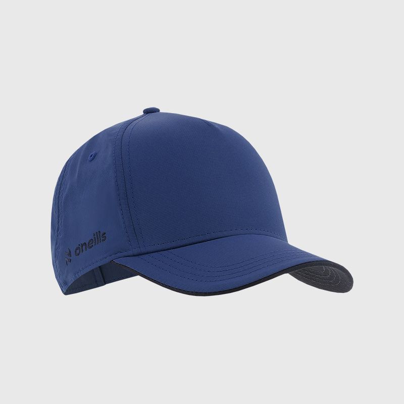 Royal baseball cap with protective peak and White O’Neills embroidered logo on the side.