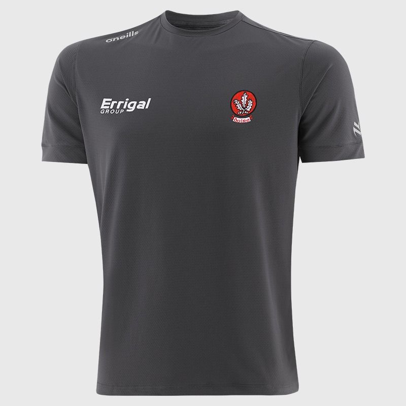 Grey O’Neills Derry GAA Men’s Surge Soft Touch T-Shirt designed for comfort and movement