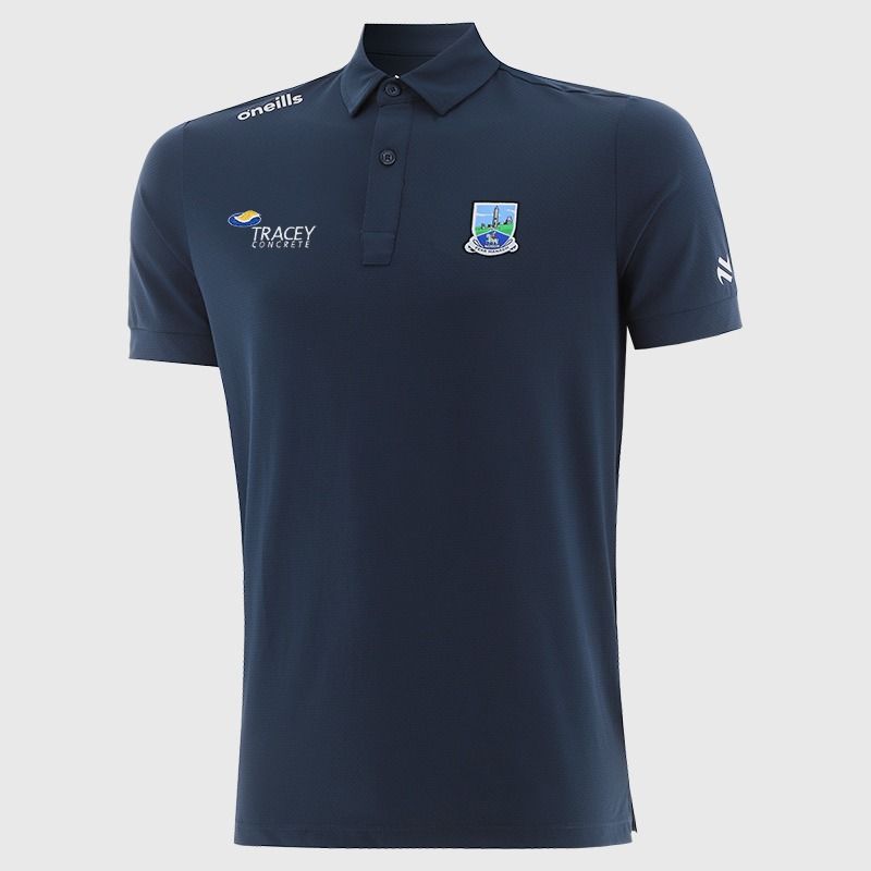 Navy O’Neills Fermanagh GAA Men’s Surge Soft Touch Polo Shirt with a classic collar and button placket