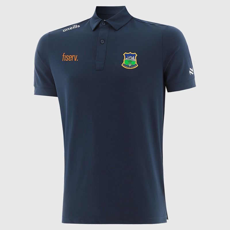 O'Neills Tipperary GAA Men's Surge Polo Shirt Marine / Silver