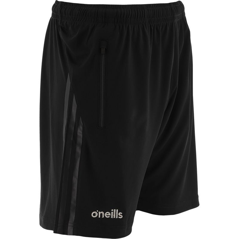 Black Men's Synergy Training Shorts with two zip pockets by O’Neills.