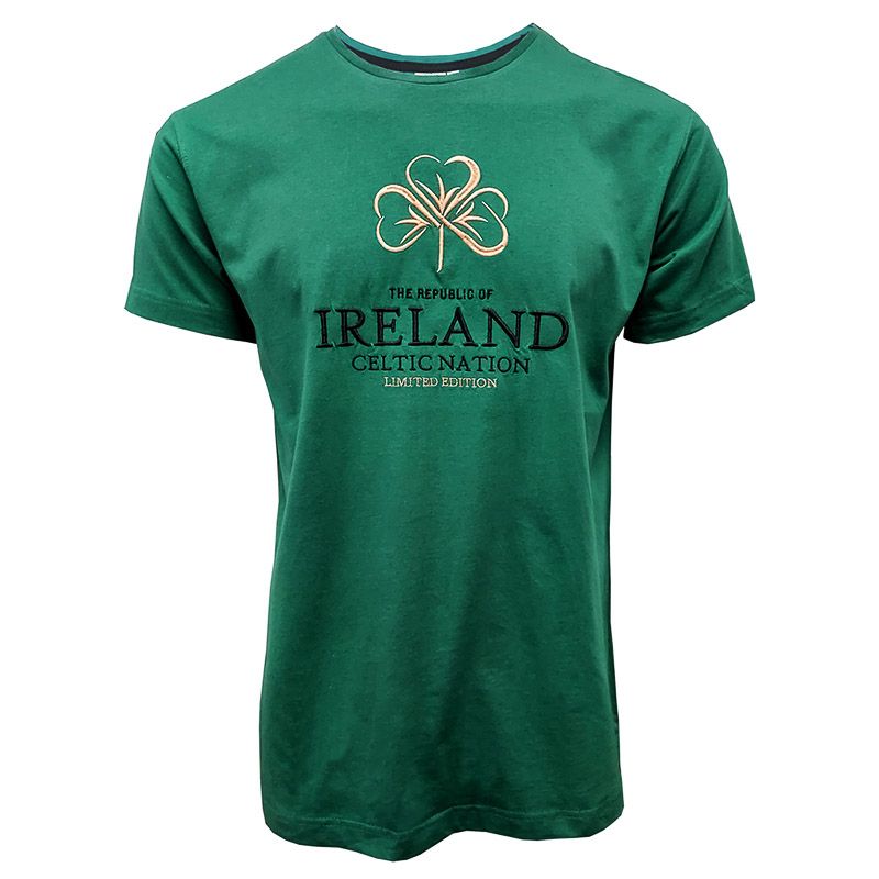 Green Trad Craft Men's Shamrock Embossed T-Shirt from o'neills.