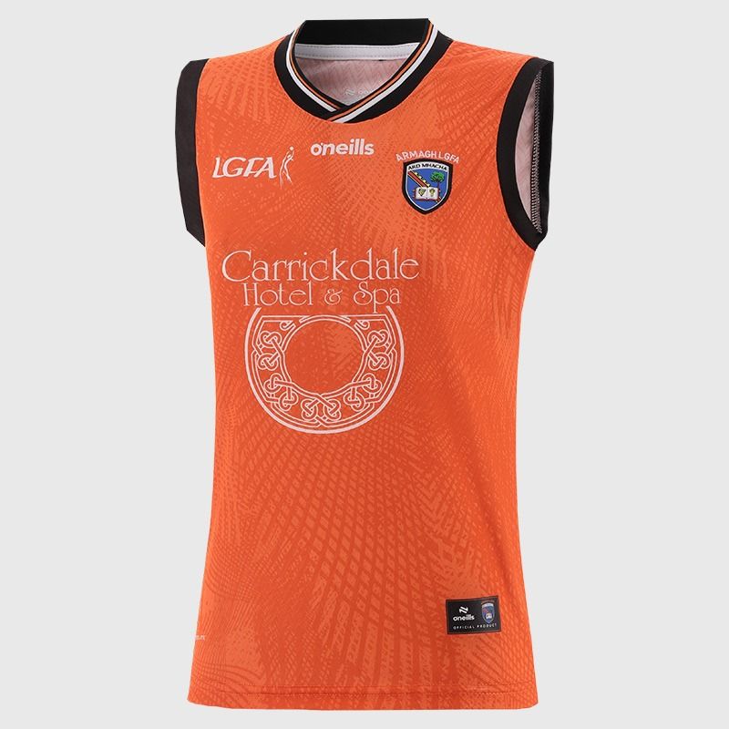 Orange O’Neills Armagh LGFA Women's Home Vest 2026 by O’Neills.