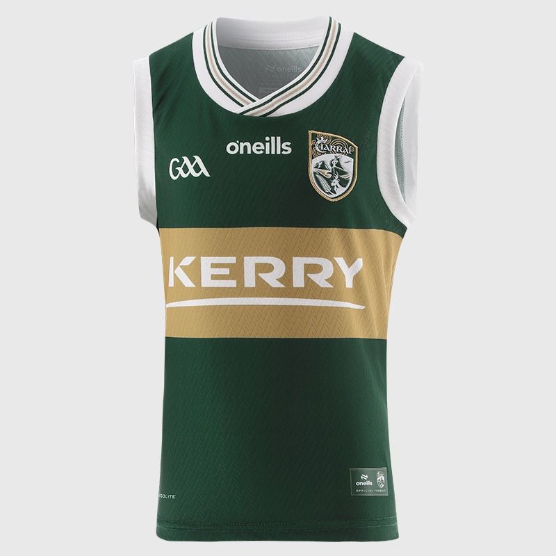 Bottle O’Neills Kerry GAA Kids' Home Vest 2026 by O’Neills.