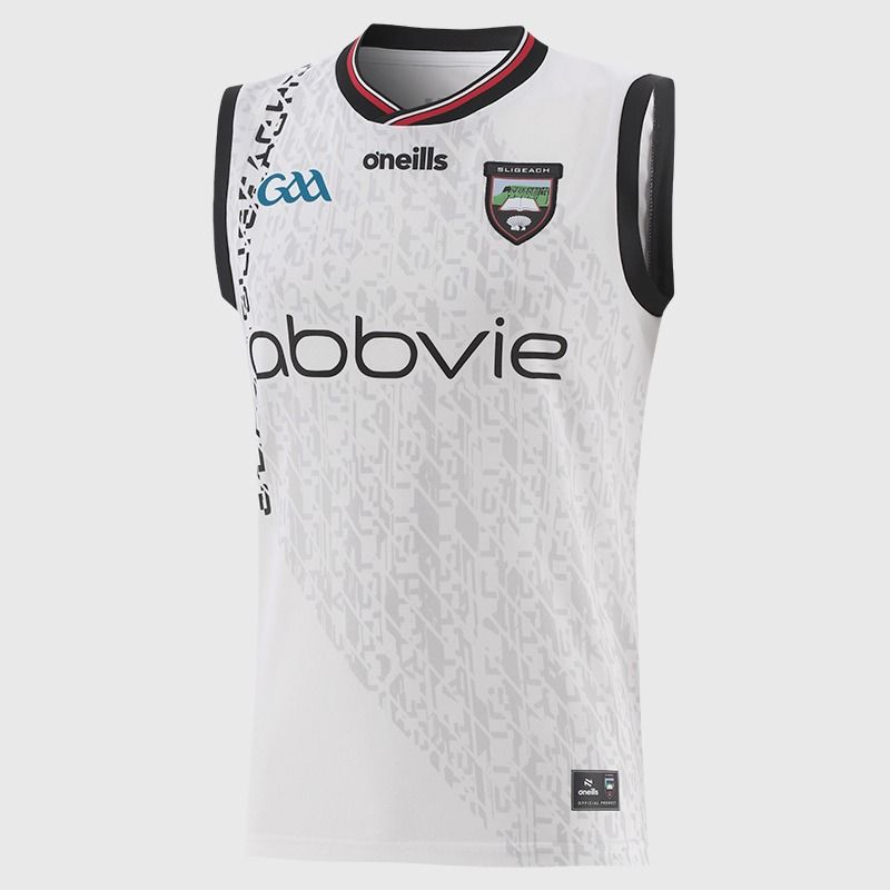 White O’Neills Sligo GAA Alternative Vest 2026 by O’Neills.