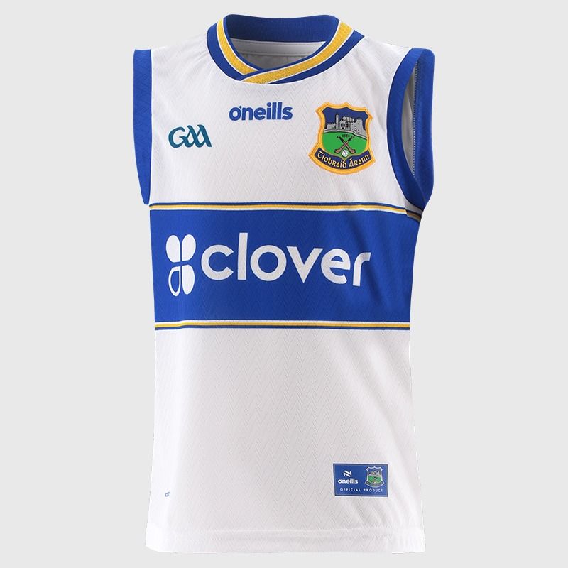 White O’Neills Tipperary GAA Kids' Training Vest 2026 by O’Neills.