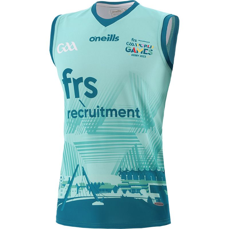 Men's Mint / Marine GAA World Games GAA Vest From O'Neills