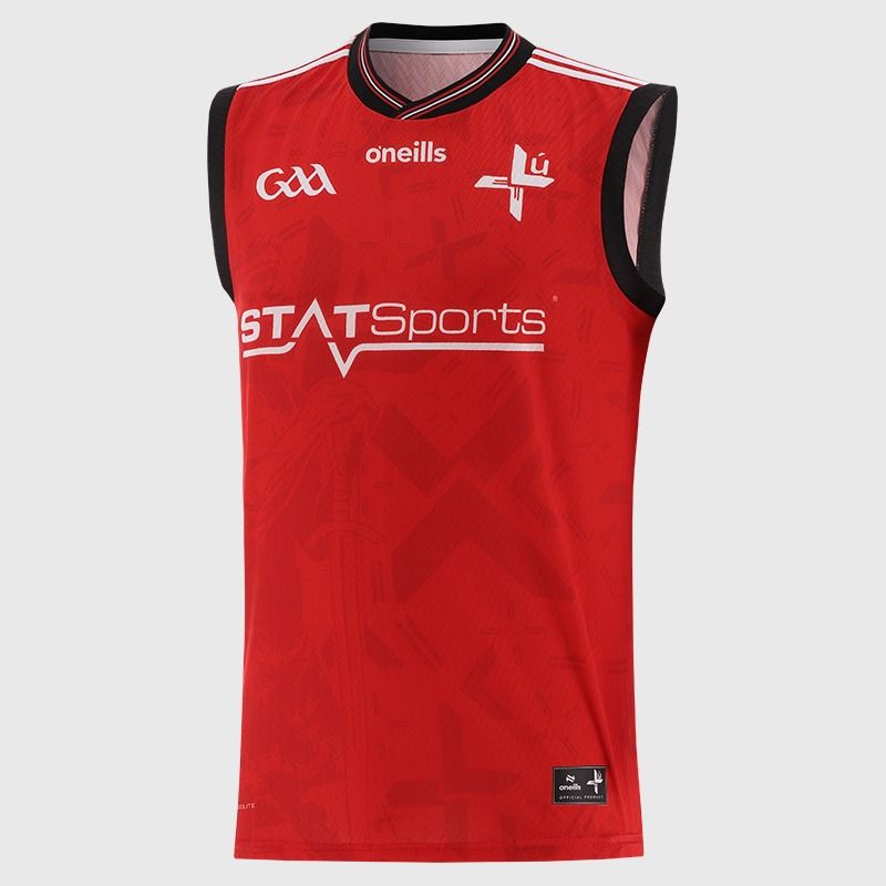 Red O’Neills Louth GAA Home Vest 2026 by O’Neills.