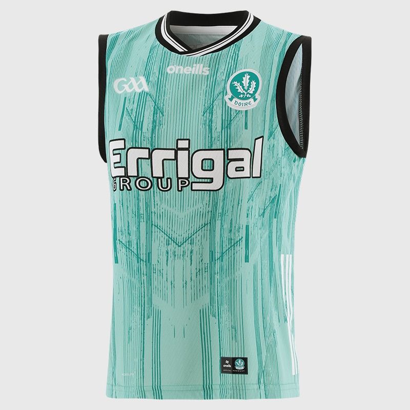 Green O’Neills Derry GAA Kids' Goalkeeper Vest 2026 by O’Neills.